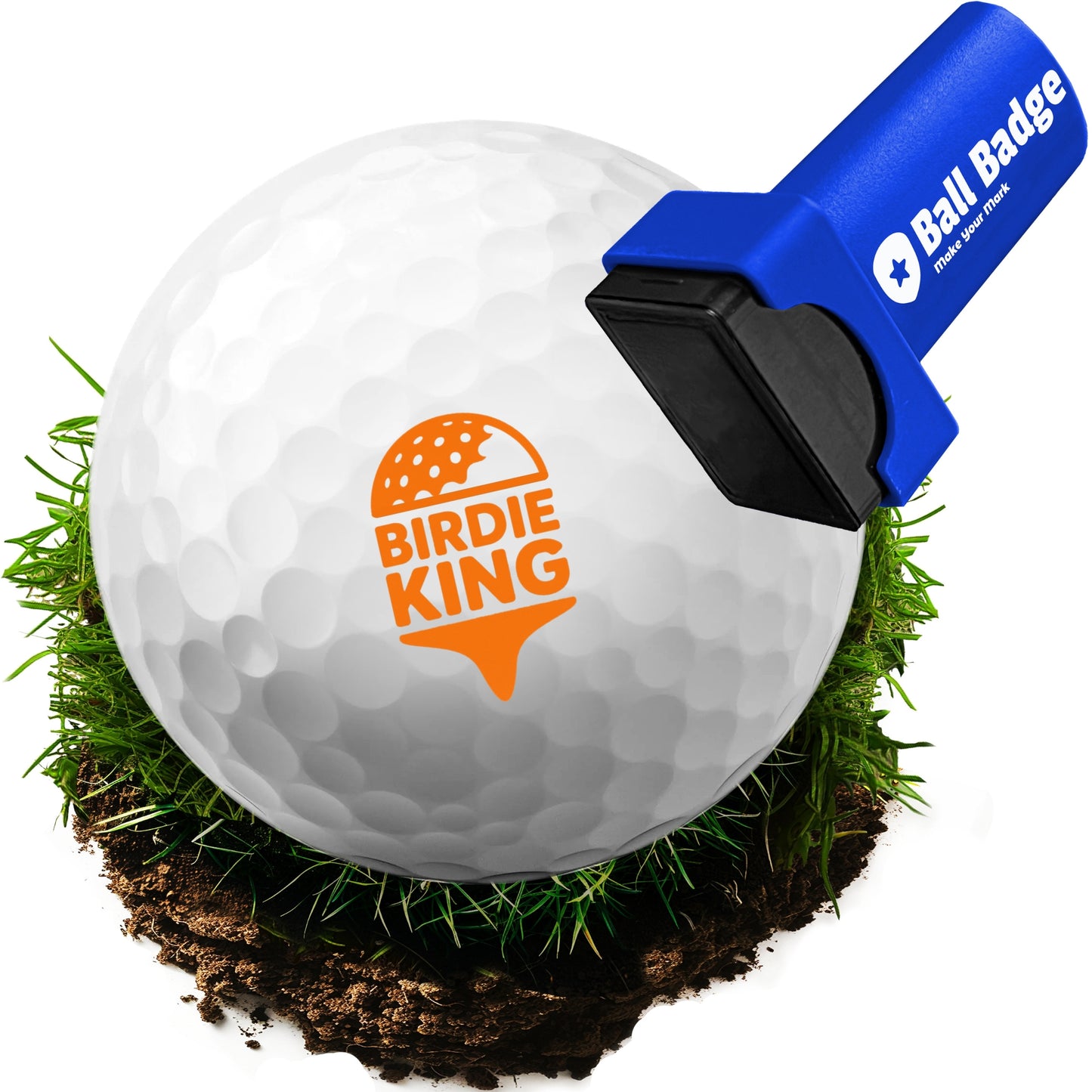 Ball Badge - Golf Ball Stamp, Self-Inking Golf Ball Stamper, Golf Ball Marker, Reusable Golf Ball Marking Tool to Identify Golf Balls - Reusable Ink Stamp for Golf Balls - Golf Series