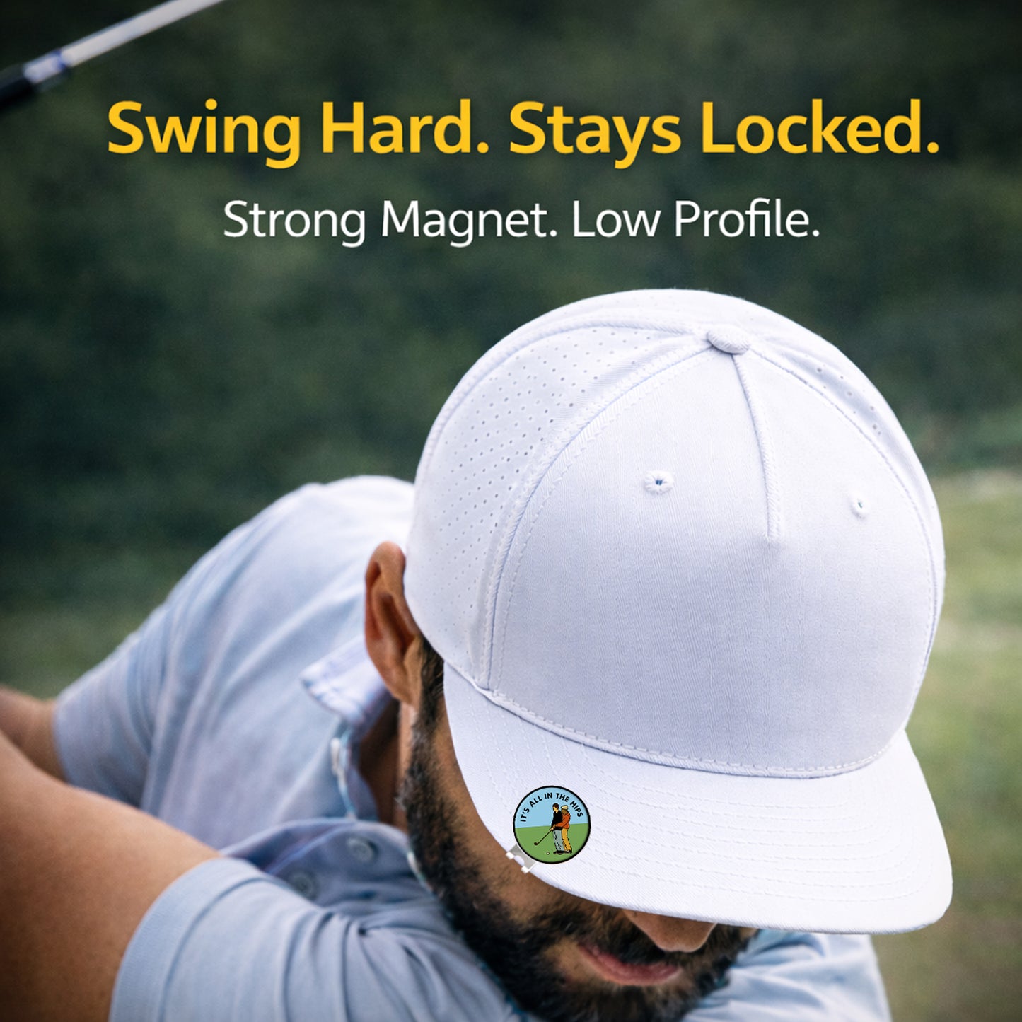 HODL 21 Golf Ball Marker and Hat Clip with Magnetic Attachment – Stylish Novelty Set Golf Gear – 1 Inch Diameter Markers with Strong Magnet - Hat Clip Marker
