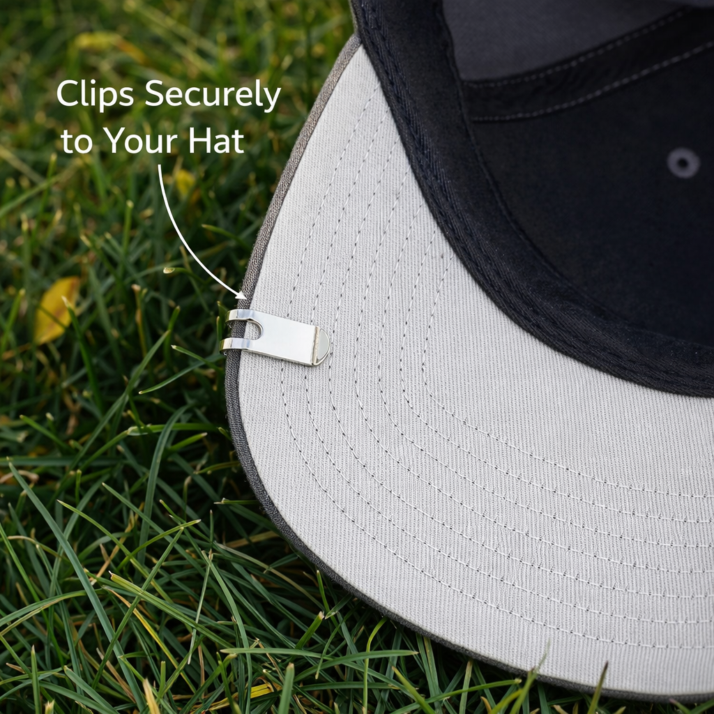 HODL 21 Golf Ball Marker and Hat Clip with Magnetic Attachment – Stylish Novelty Set Golf Gear – 1 Inch Diameter Markers with Strong Magnet - Hat Clip Marker