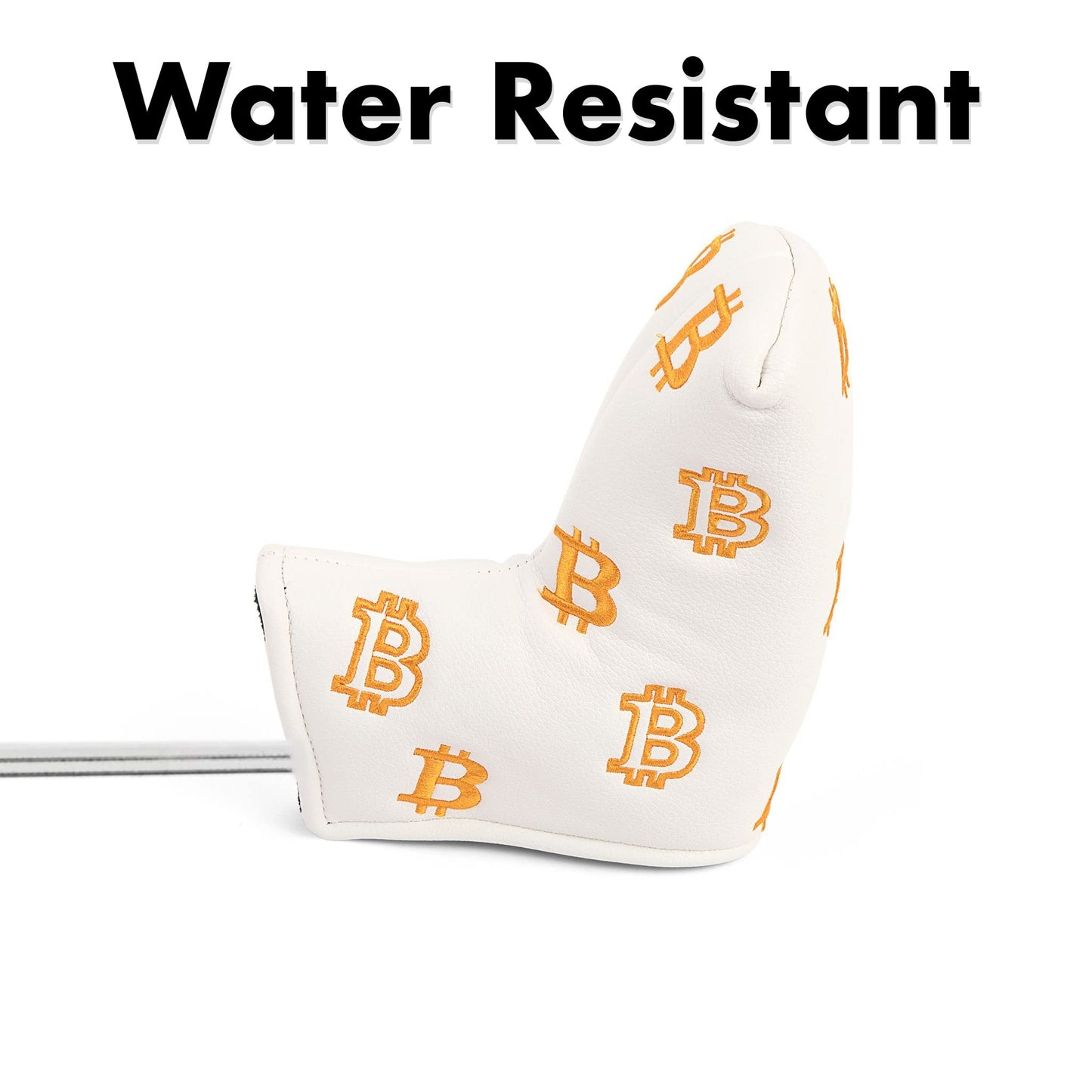 Bitcoin Golf Putter Cover for Blade Putters - Golf Headcovers for Club Protection - HODL 21 Golf Accessories (Black)