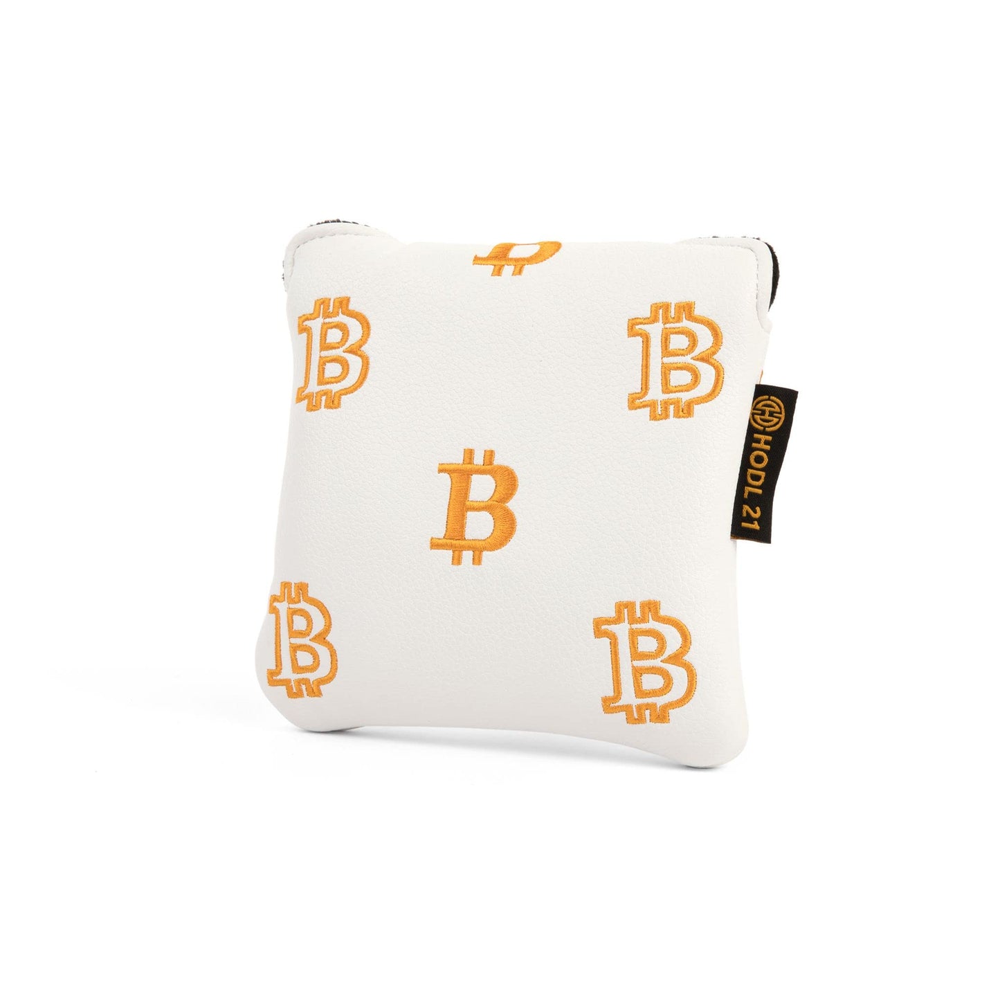 Bitcoin Golf Putter Cover for Blade Putters - Golf Headcovers for Club Protection - HODL 21 Golf Accessories (Black)