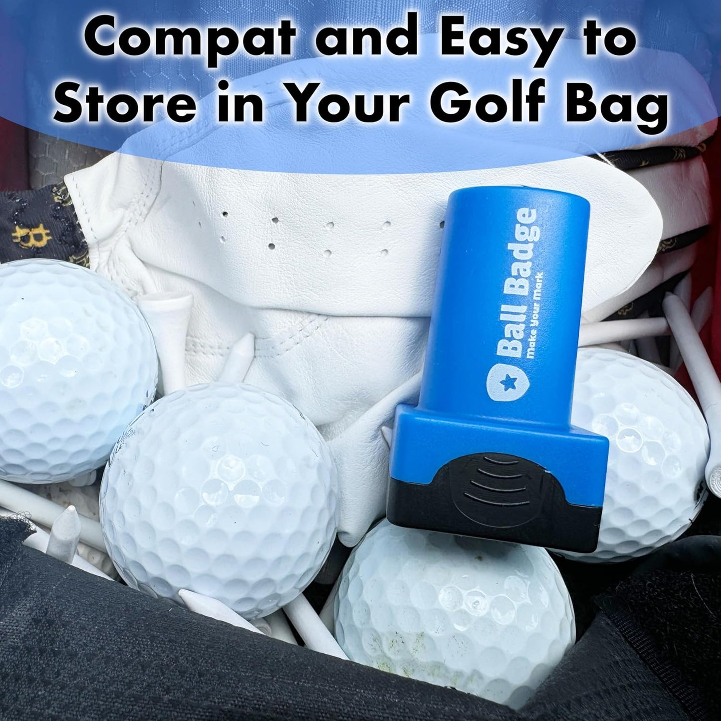Ball Badge - Golf Ball Stamp, Self-Inking Golf Ball Stamper, Golf Ball Marker, Reusable Golf Ball Marking Tool to Identify Golf Balls - Funny Series