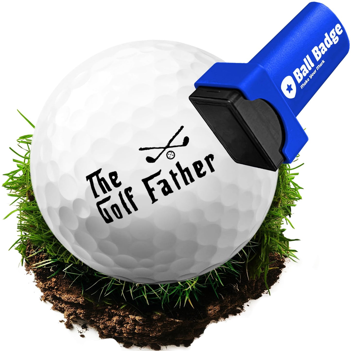 HODL 21 Ball Badge - Golf Ball Stamp, Self-Inking Golf Ball Stamper, Golf Ball Marker, Reusable Golf Ball Marking Tool to Identify Golf Balls - Moments & Message