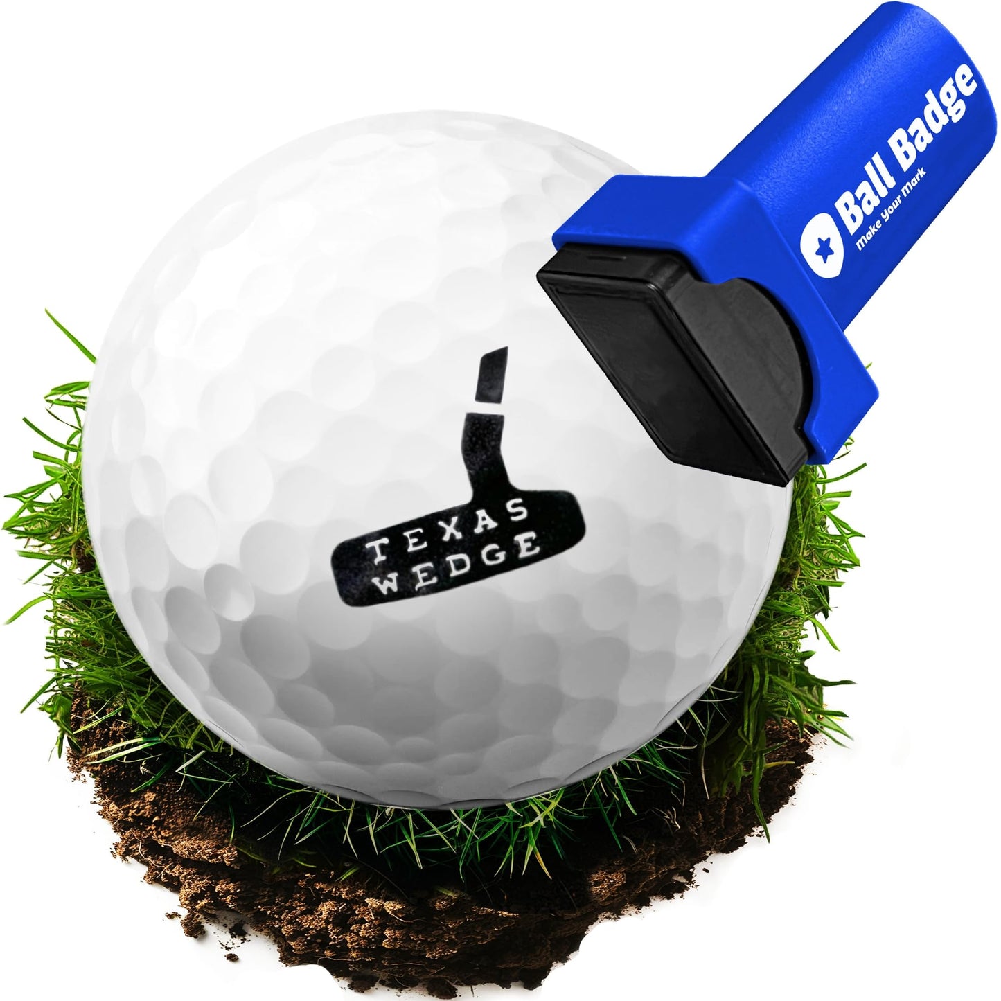 Ball Badge - Golf Ball Stamp, Self-Inking Golf Ball Stamper, Golf Ball Marker, Reusable Golf Ball Marking Tool to Identify Golf Balls - Reusable Ink Stamp for Golf Balls - Golf Series