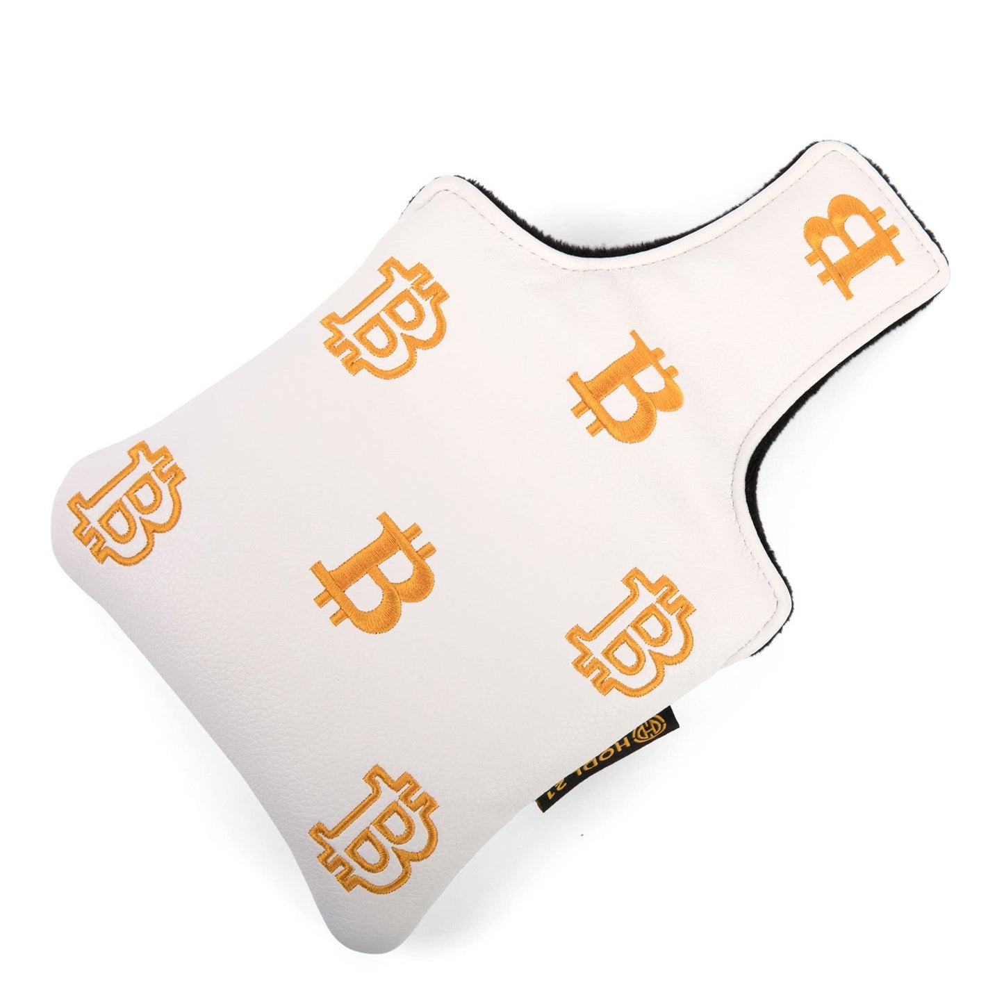 Bitcoin Golf Putter Cover for Blade Putters - Golf Headcovers for Club Protection - HODL 21 Golf Accessories (Black)