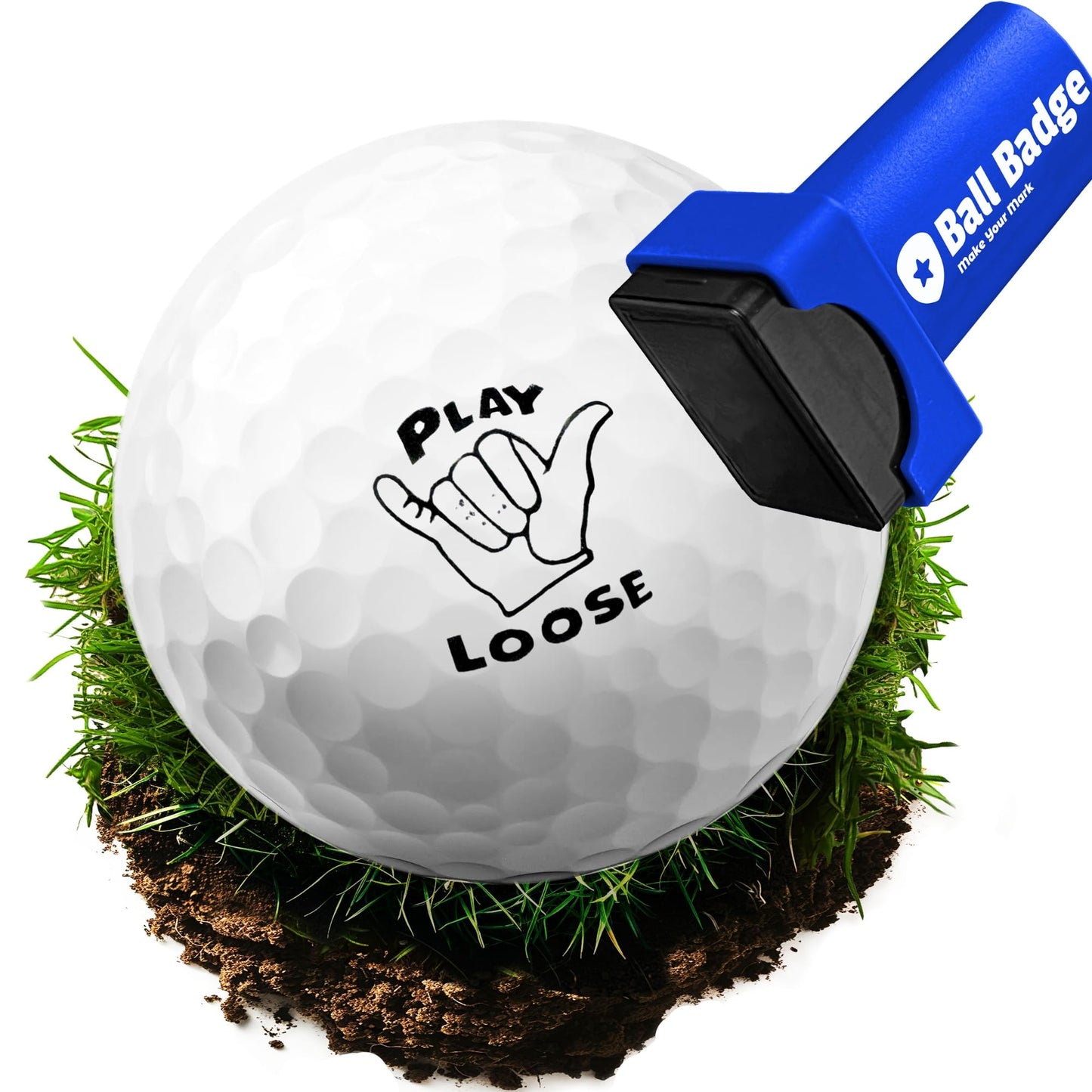 Ball Badge - Golf Ball Stamp, Self-Inking Golf Ball Stamper, Golf Ball Marker, Reusable Golf Ball Marking Tool to Identify Golf Balls - Reusable Ink Stamp for Golf Balls - Golf Series