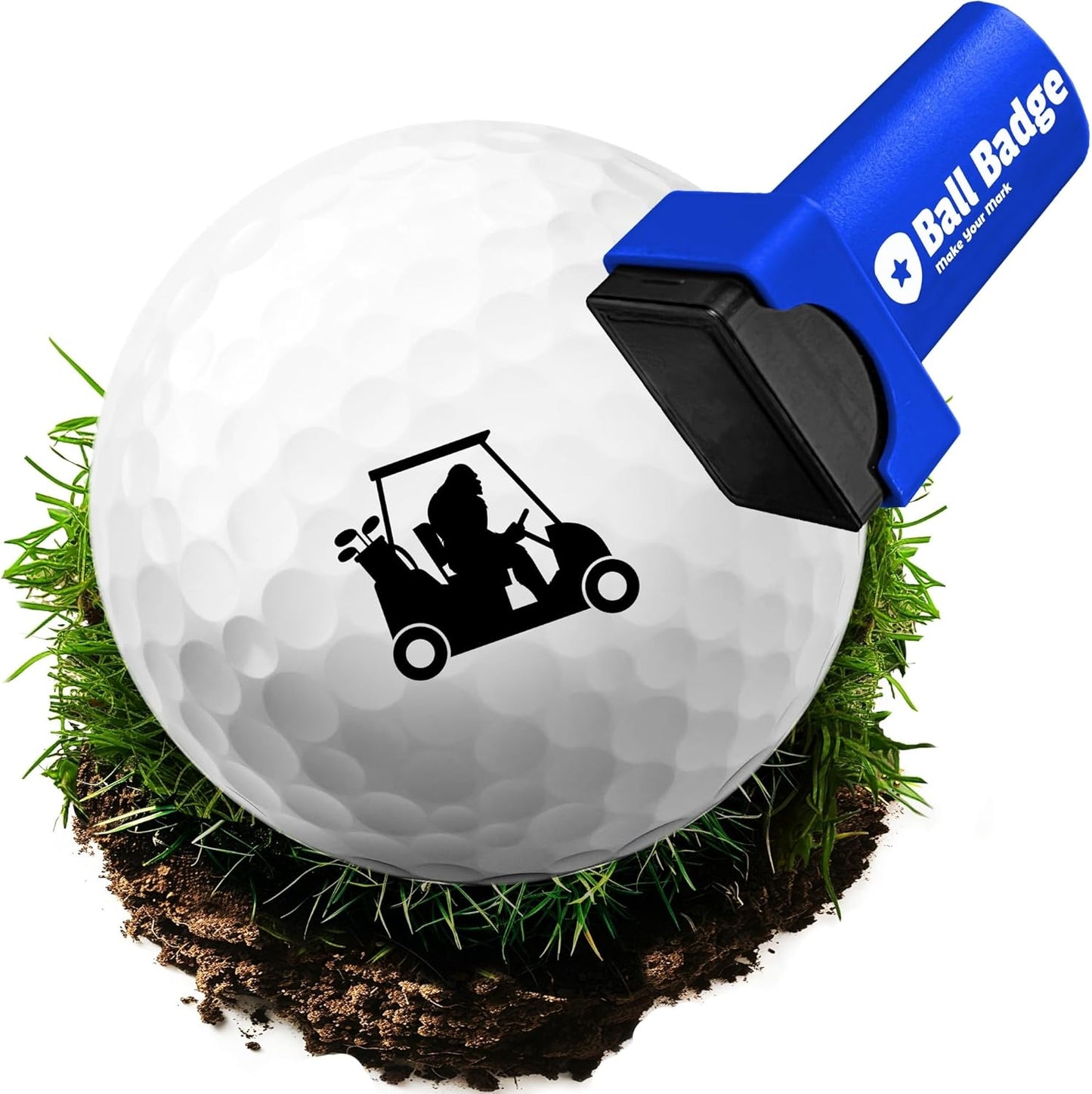 Ball Badge - Golf Ball Stamp, Self-Inking Golf Ball Stamper, Golf Ball Marker, Reusable Golf Ball Marking Tool to Identify Golf Balls, Reusable Ink Stamp - Icon Series