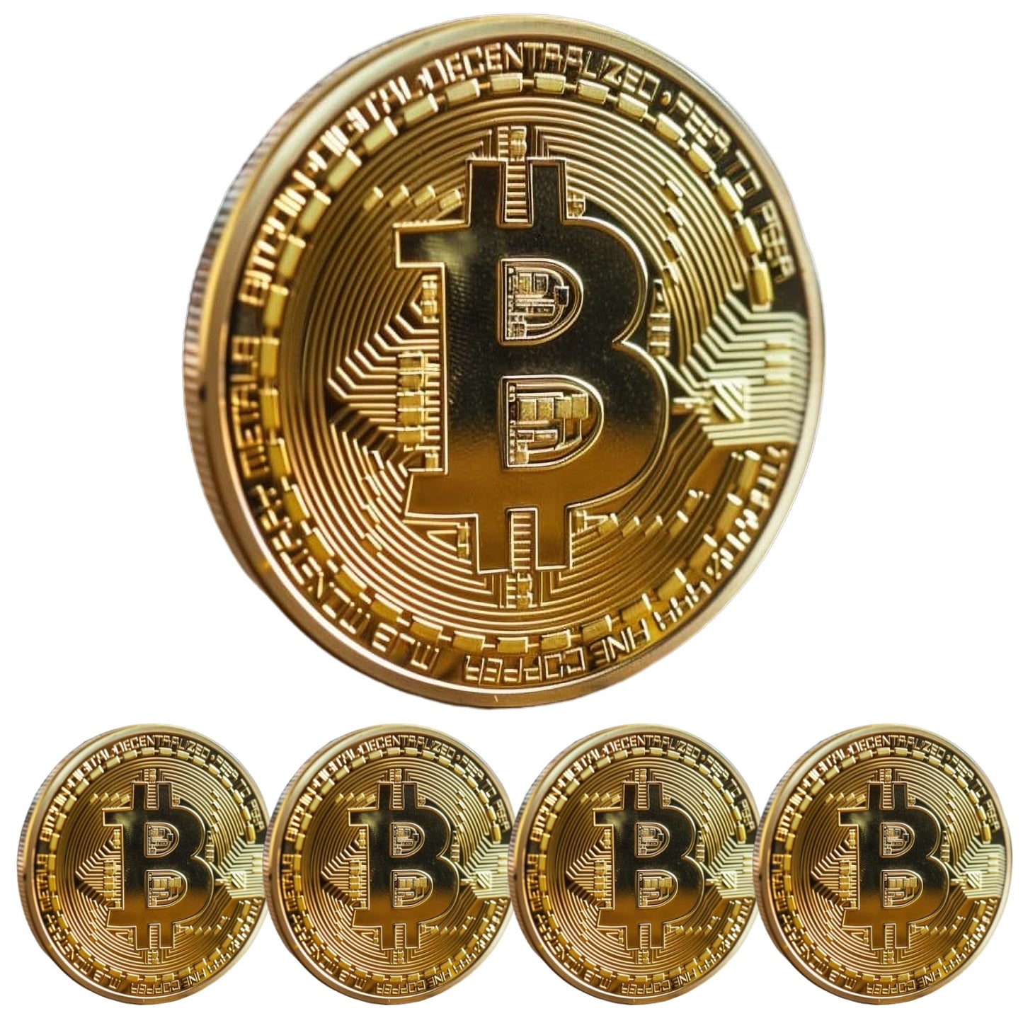 Collector's Edition Bitcoin Coin - Commemorative Cryptocurrency Collectible in Protective Acrylic Display Case - Perfect for Crypto Enthusiasts, Coin Collectors, and Gifts