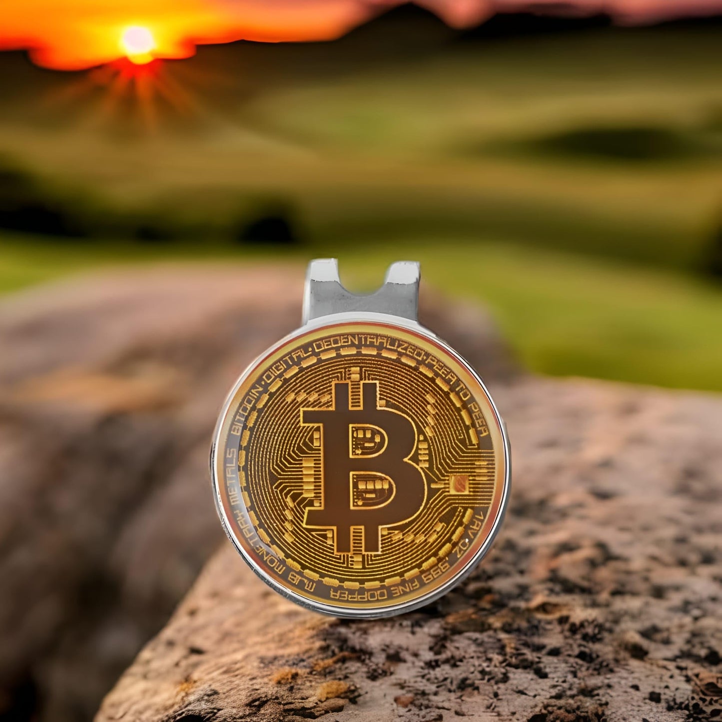 HODL 21 Bitcoin Golf Ball Marker with Magnetic Hat Clip Set - Men's and Women's Golf Accessories and Gift Ideas - 2 Bitcoin Ball Markers - Removable Attaches Easily to Golf Cap
