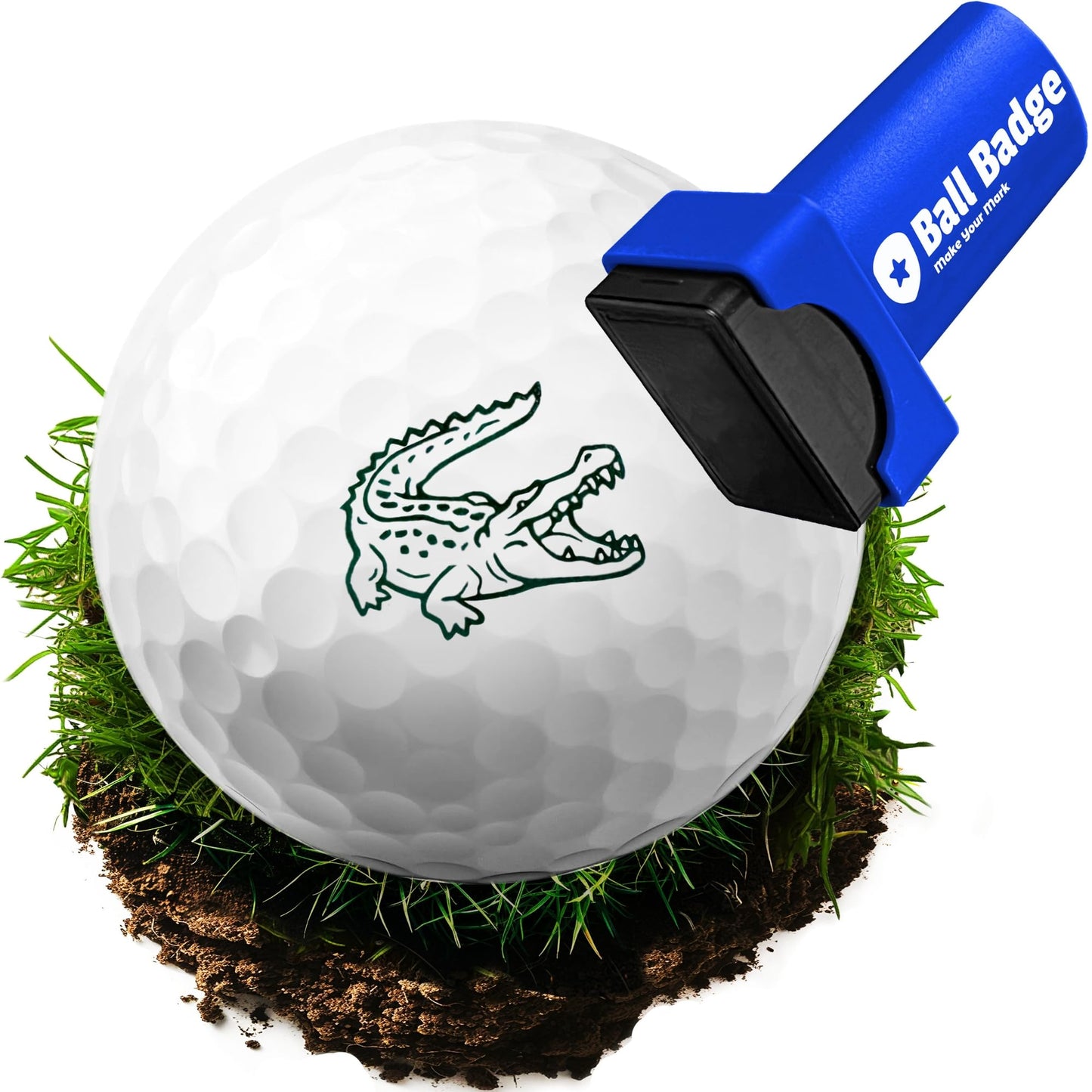 Ball Badge - Golf Ball Stamp, Self-Inking Golf Ball Stamper, Golf Ball Marker, Reusable Golf Ball Marking Tool to Identify Golf Balls, Reusable Ink Stamp - Icon Series