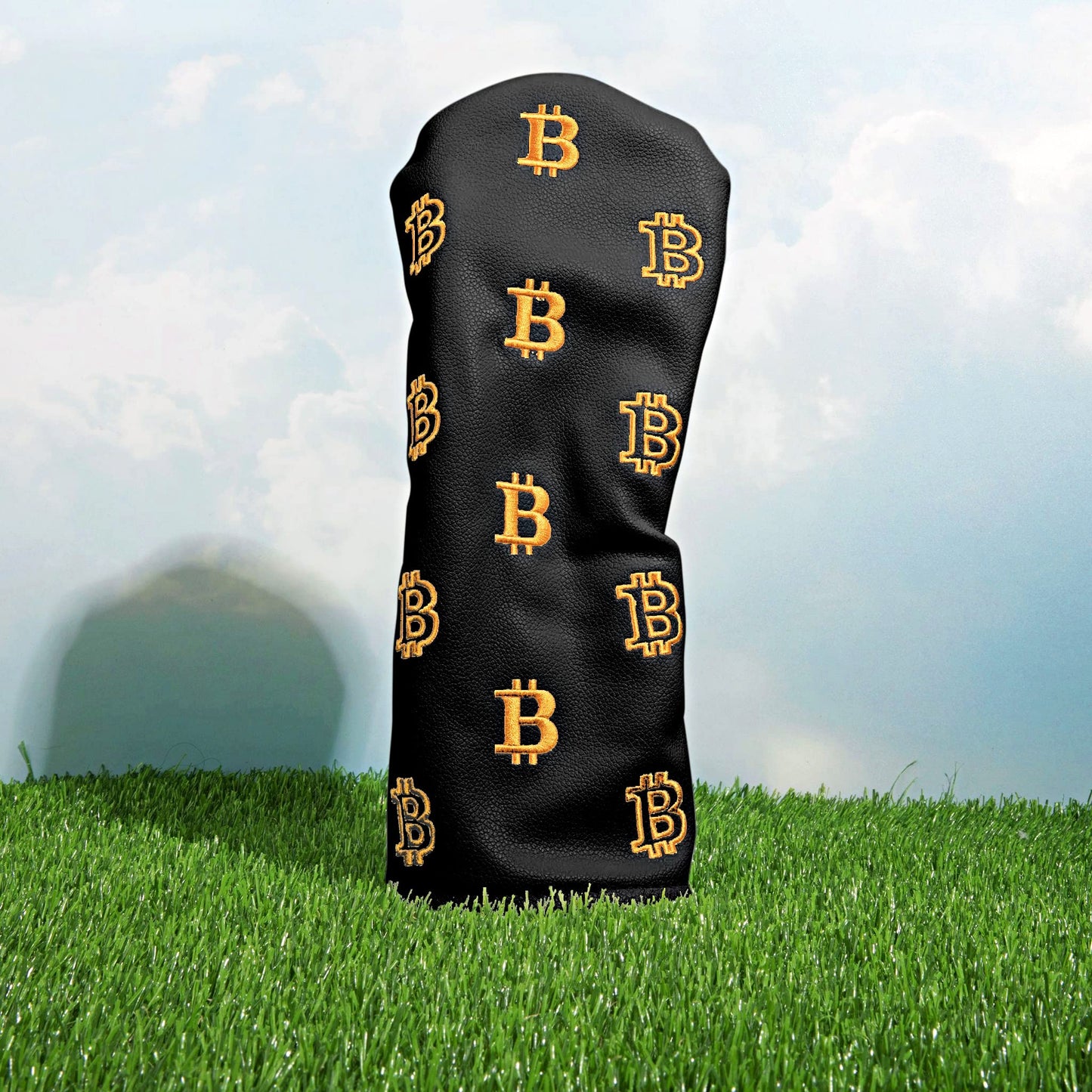 Bitcoin Golf Driver Headcover - Leather Golf Club Covers - HODL 21 Head Cover Golf Accessories
