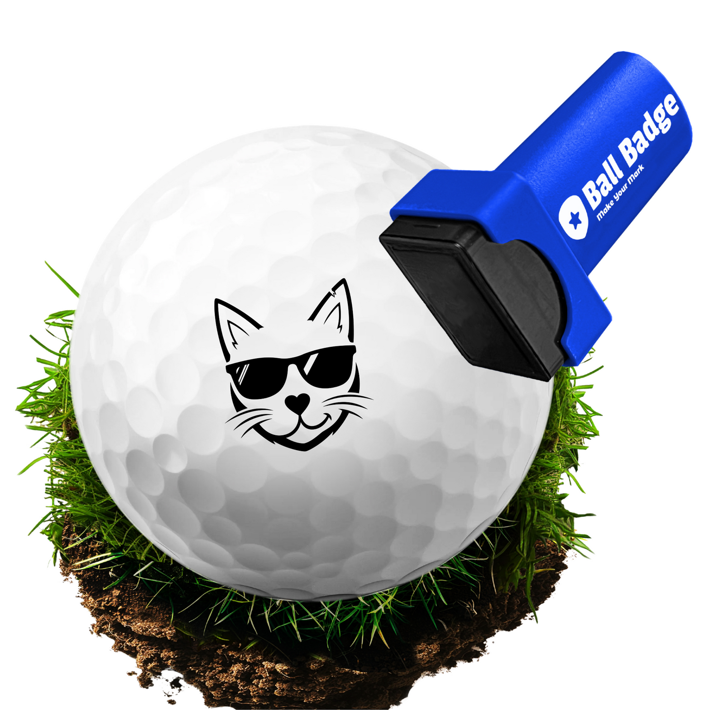 Ball Badge - Golf Ball Stamp, Self-Inking Golf Ball Stamper, Golf Ball Marker, Reusable Golf Ball Marking Tool to Identify Golf Balls, Reusable Ink Stamp - Icon Series