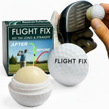 FlightFix Golf Ball Shaped Anti-Slice & Anti-Hook Compound – Flight Fix Reduces Side Spin for Straighter, Longer Shots – Increases Distance – Unique Golf Ball Packaging
