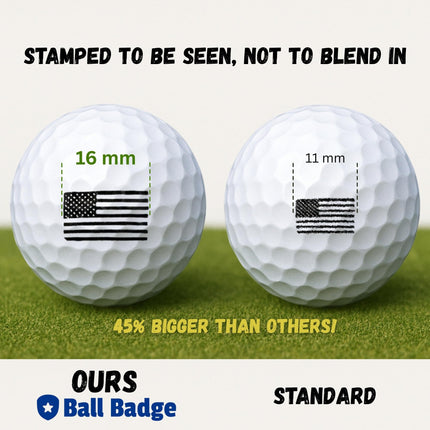 Ball Badge - Golf Ball Stamp, Self-Inking Golf Ball Stamper, Golf Ball Marker, Reusable Golf Ball Marking Tool to Identify Golf Balls - Reusable Ink Stamp for Golf Balls - Golf Series