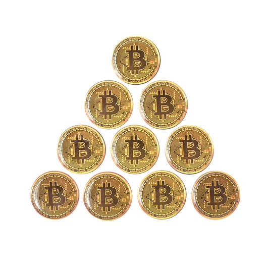 HODL 21 Bitcoin Golf Ball Markers Value Pack - Works with Most Hat Magnetic Clips and Divot Repair Tools Men and Women Golf Gift Accessories Funny Ball Mark Bulk Lot of Bitcoin Ball Markers