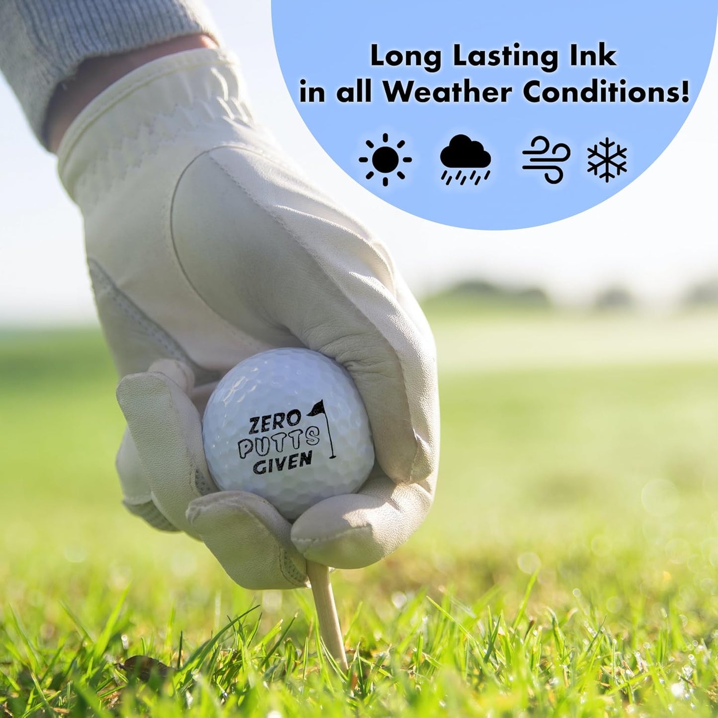 Ball Badge - Golf Ball Stamp, Self-Inking Golf Ball Stamper, Golf Ball Marker, Reusable Golf Ball Marking Tool to Identify Golf Balls - Funny Series