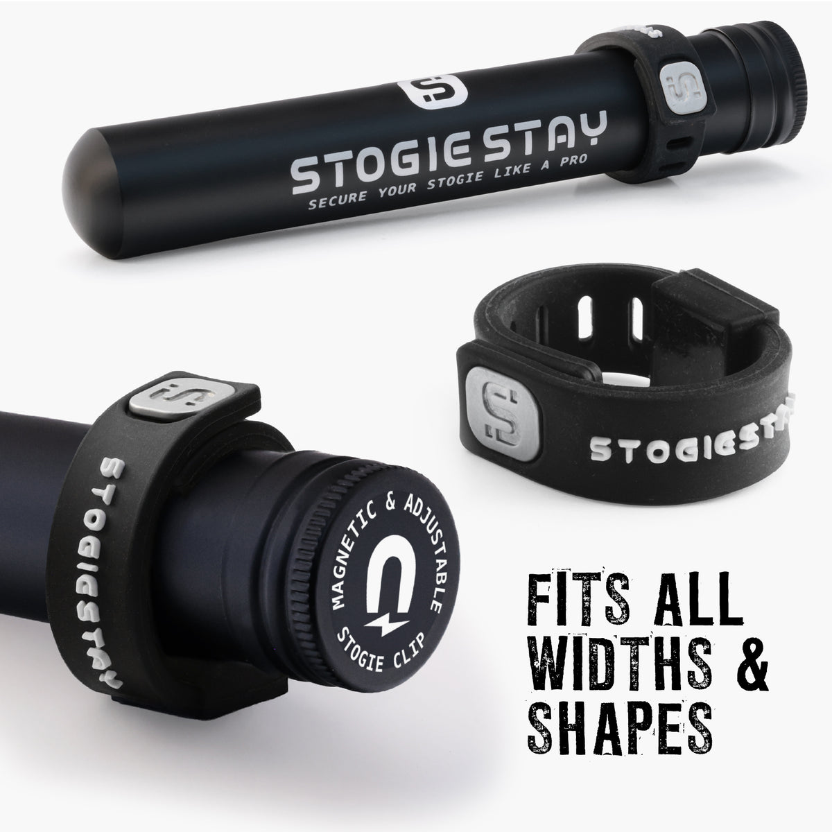 StogieStay Magnetic Stogie Holder - Portable Stogie Clip for Golf Carts & Accessories for Men - Premium Golf Gifts - Perfect for Fishing, Grilling, Camping & Sporting Events